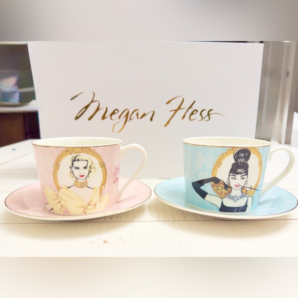Grace Kelly Tea Cup Gift Set By Megan Hess - Picture 4 of 9
